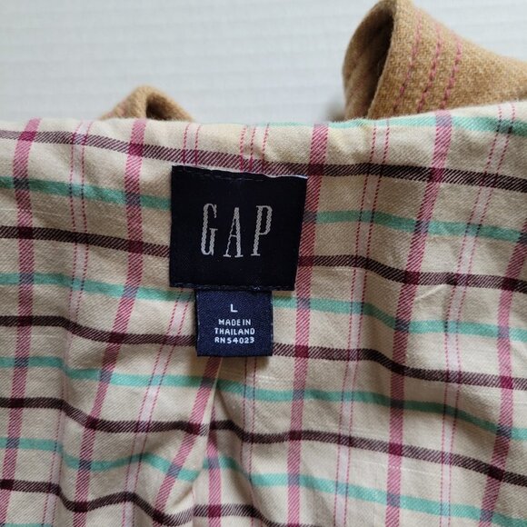 Gap jacket cropped winter fall wool blend coat light brown tan camel neutral - Picture 11 of 16